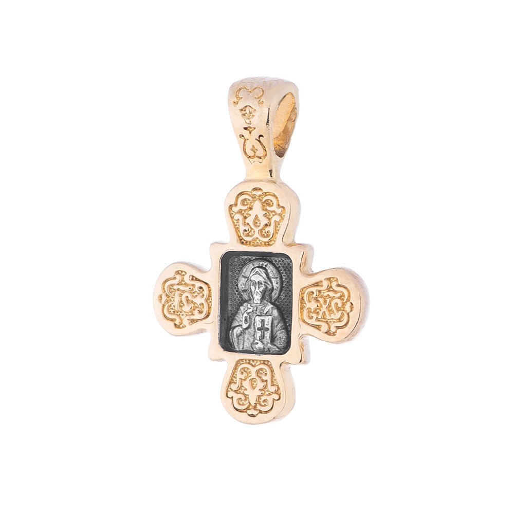 Серебряный крестик 132389 Оникс 2.40 г