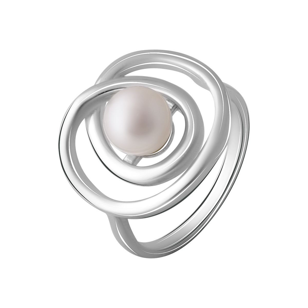Срібна каблучка SilverBreeze з натуральними перлами барочним (2071396) 17.5 розмір