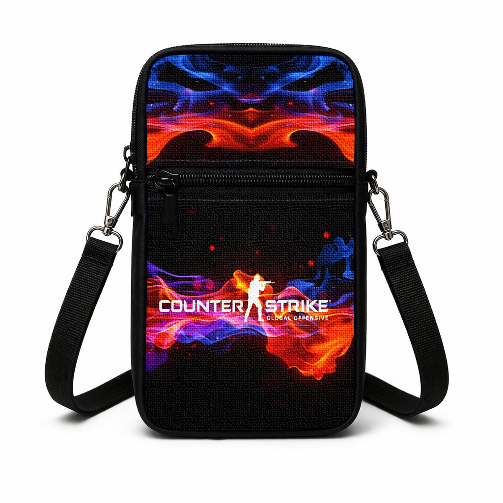 Дитяча сумка через плече з принтом Counter-Strike, оксфорд 600D, 19×10×5 см