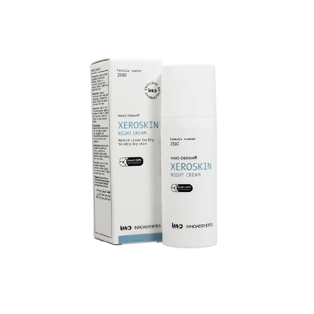 Поживний нічний крем для обличчя Innoaesthetics Xeroskin Night Cream який відновлює гідроліпідну мантію 50 мл