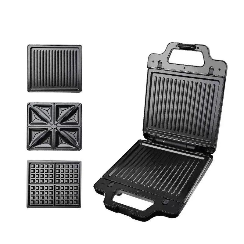 Мультипекарь Sokany SK-BBQ-852 на 3 пластины с антипригарным покрытием сталь (SKBBQ852)