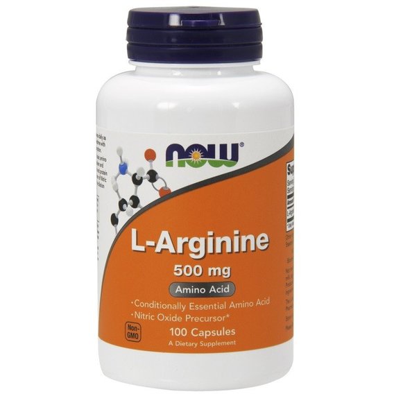 Аргинин NOW Foods L-Arginine 500 mg 100 Caps