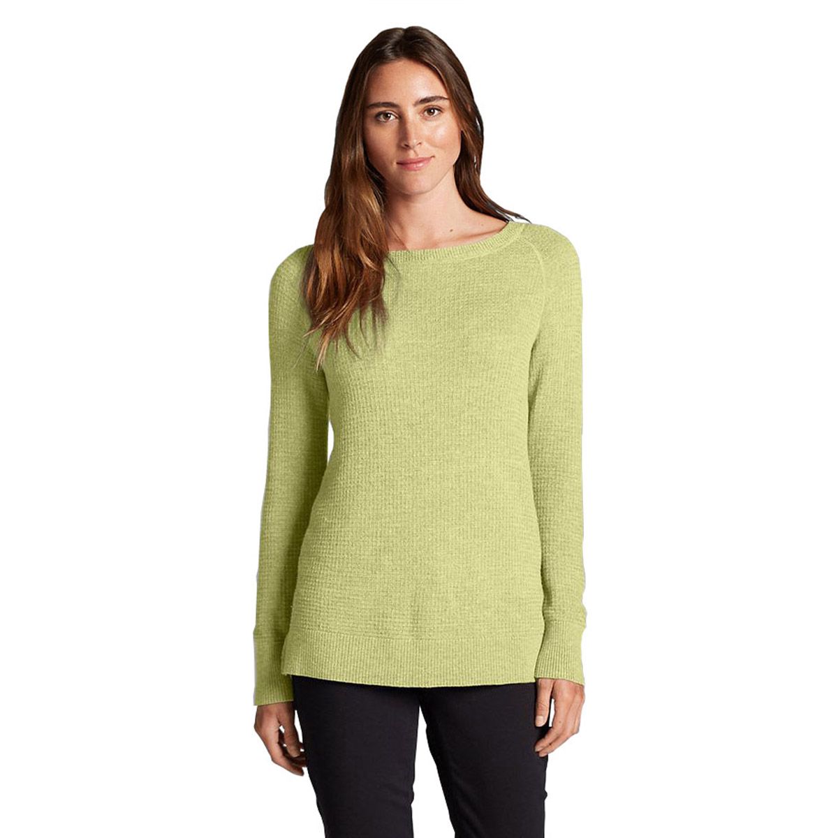 Пуловер Eddie Bauer Womens Lux Thermal Crewneck Sweater LIGHT YELLOW HTR XS Желтый (0303LYH)