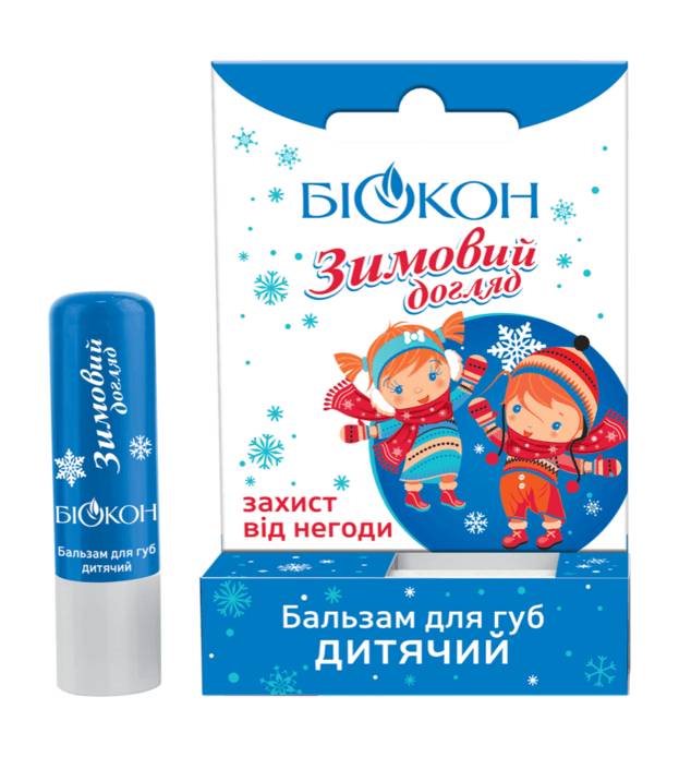 Бальзам для губ Біокон захисний для дітей Зимовий догляд 4.6 г (hub_fOCE33131)