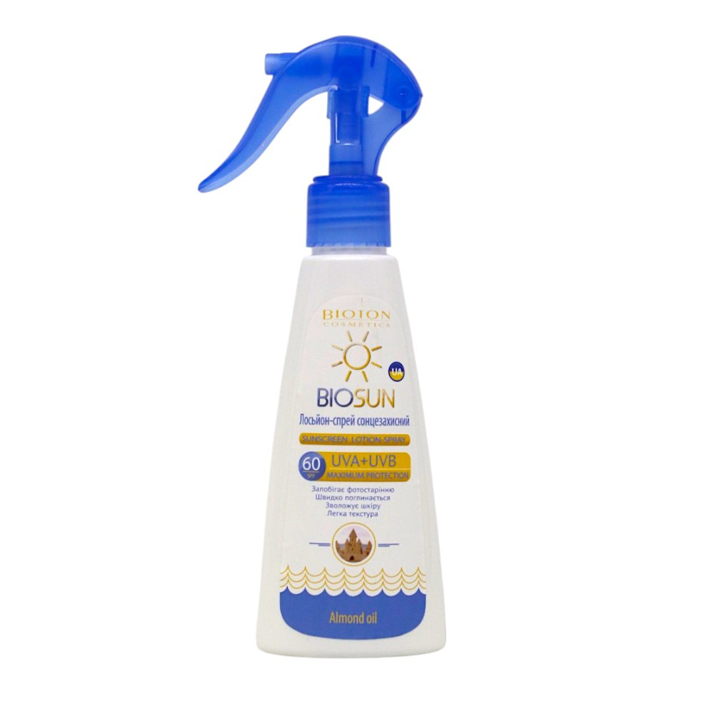 Лосьон-спрей солнцезащитный Bioton Cosmetics SPF 60 150 мл