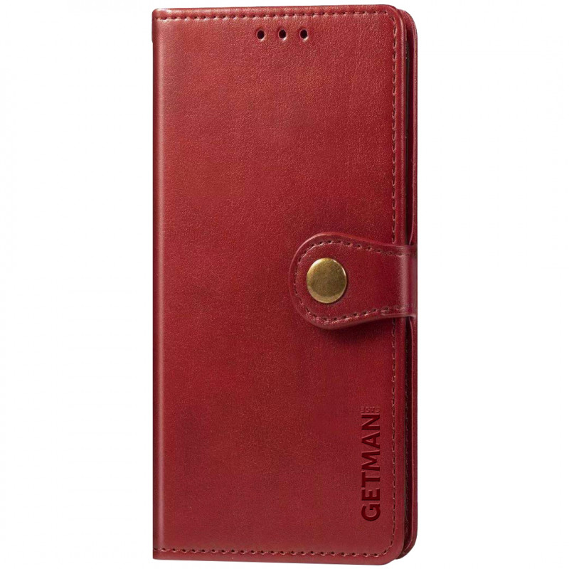 Шкіряний Чохол книга GETMAN Gallant (PU) для Xiaomi Redmi 9C (Червоний) 926600