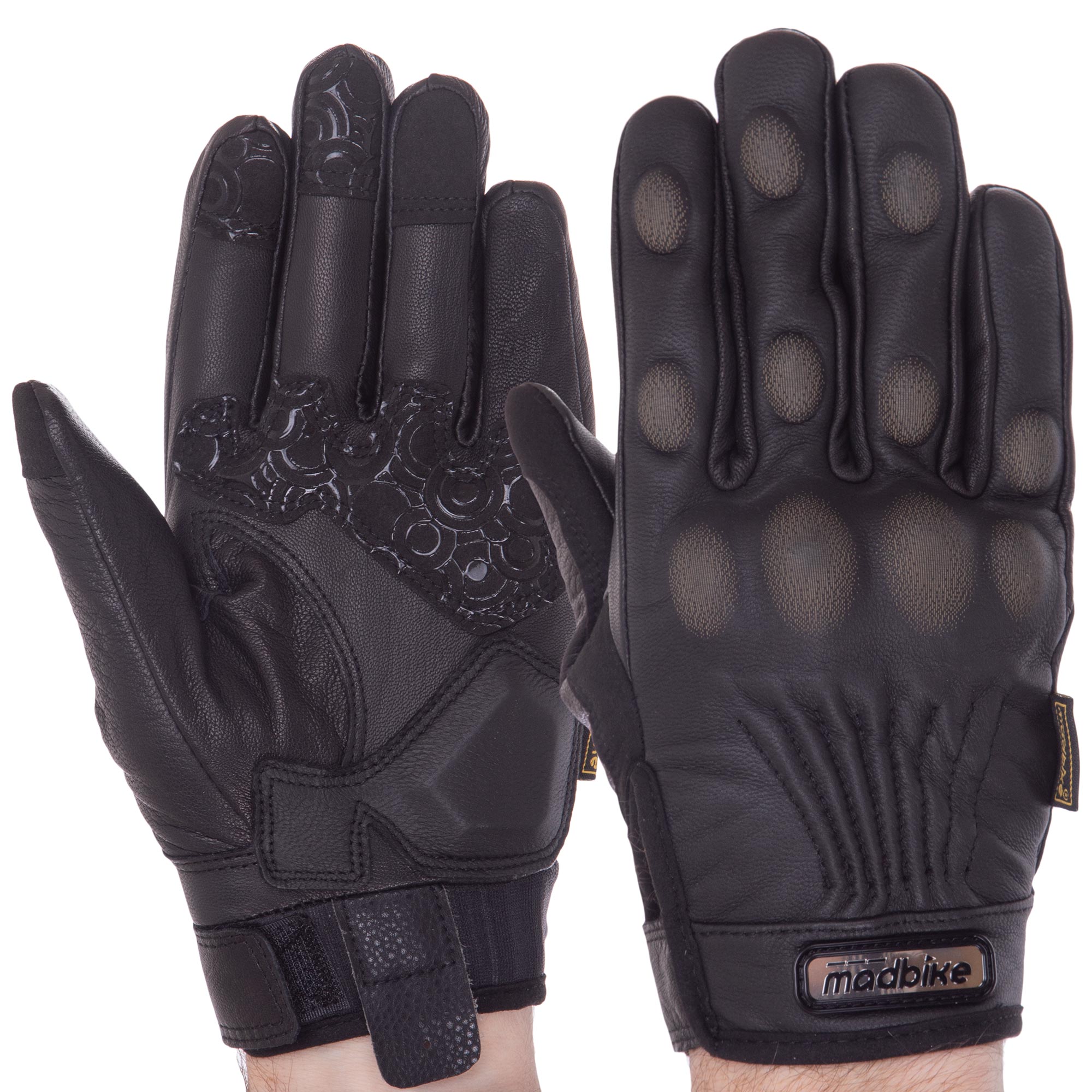 Мотоперчатки кожаные MADBIKE MAD-59 L Черный