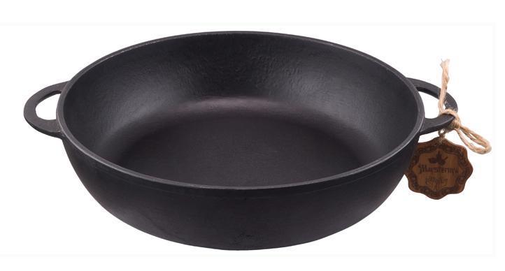Сковорода-жаровня чавунна Наша Майстерня d 24 см Чорний (ST-T102_psg)