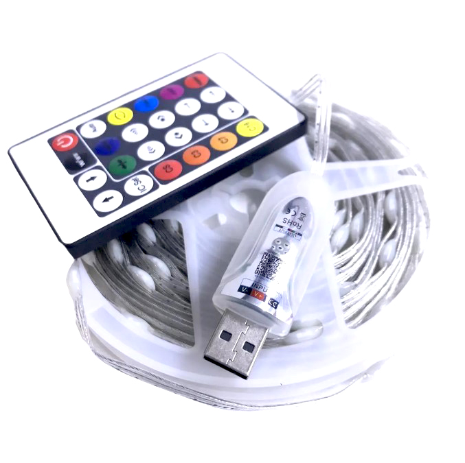 Світлодіодна стрічка із блютузом мікрофоном музичний RGB USB 10м HMD 136-13127827