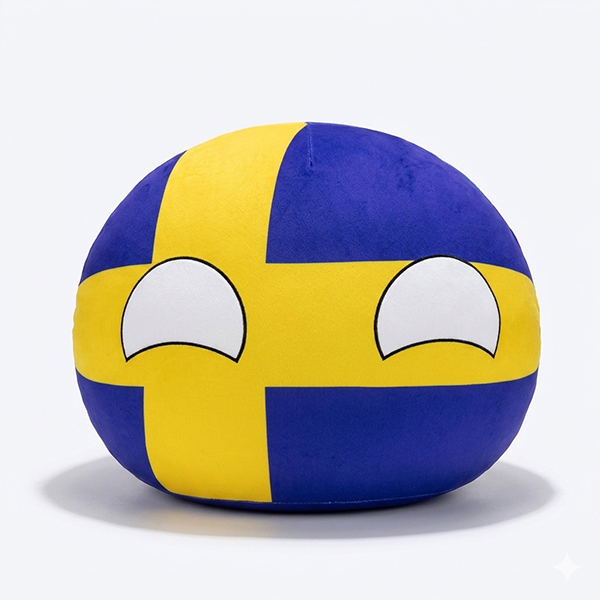 Брелок Countryballs Швеція 10 см — м'яка плюшева іграшка Bioworld