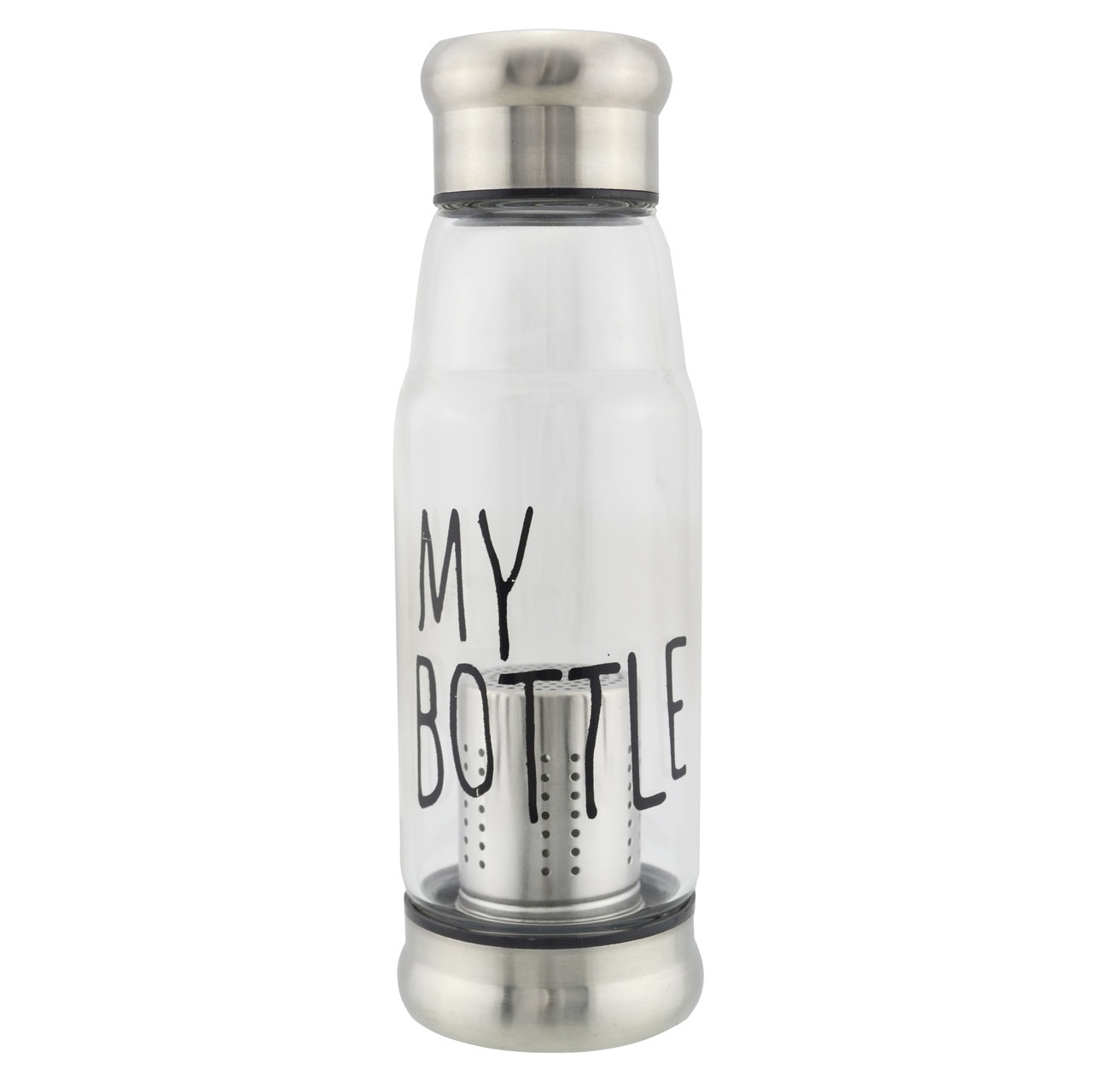 Пляшка My Bottle із ситечком для заварки 420 мл Сріблястий (hub_np2_1302_3)