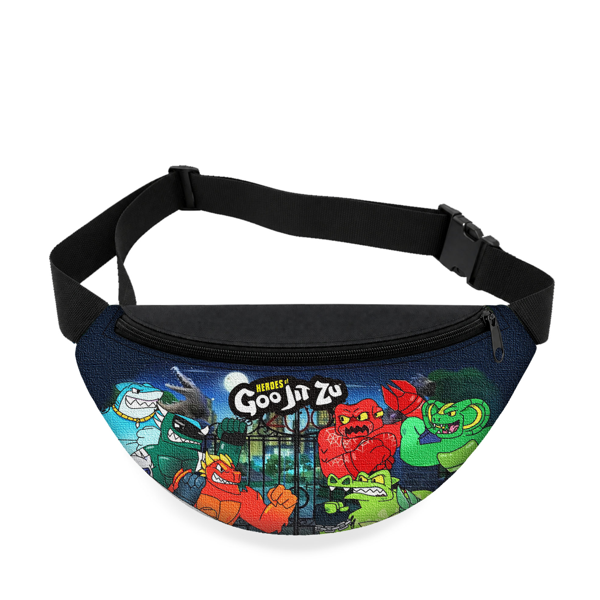 Дитяча сумка-бананка Goo Jit Zu, чорна, 32x15x7.5 см
