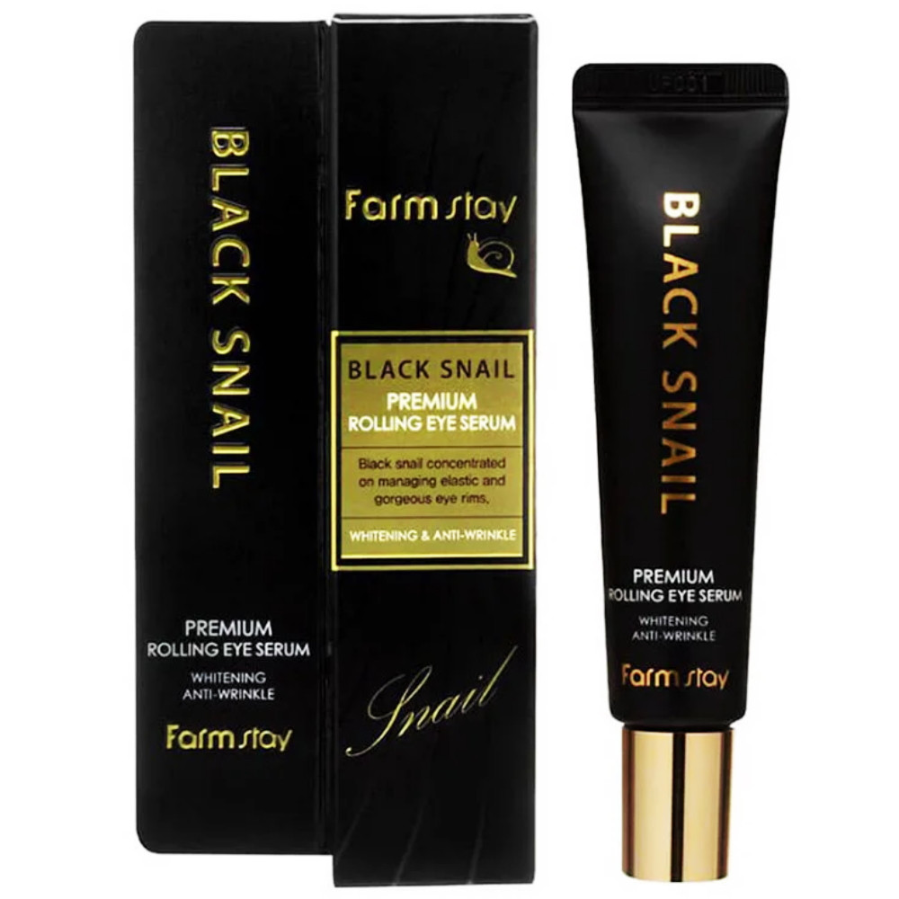 Сыворотка-ролер для кожи вокруг глаз FarmStay Black Snail Premium Rolling Eye Serum 25 мл (8809480772733)