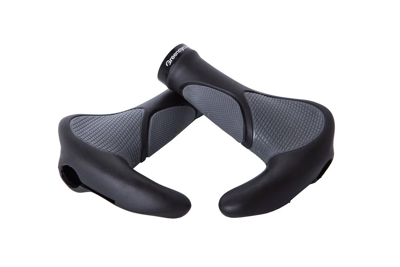 Ручки керма Green Cycle GGR-512 140 mm Grey-Black (GRI-66-17)