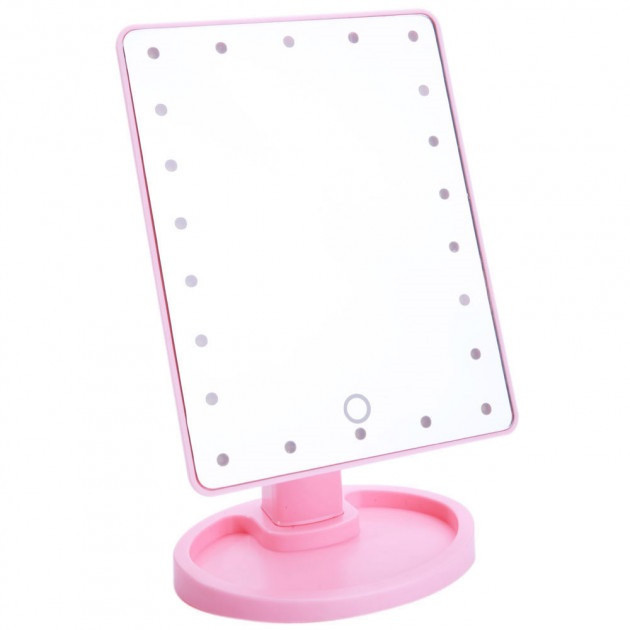 Зеркало для макияжа Large LED Mirror 22 Розовый (258569)