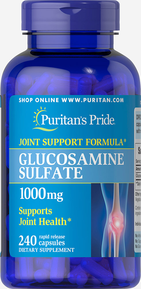 Глюкозамін сульфат Puritans Pride 1000 мг 240 капсул (31097)