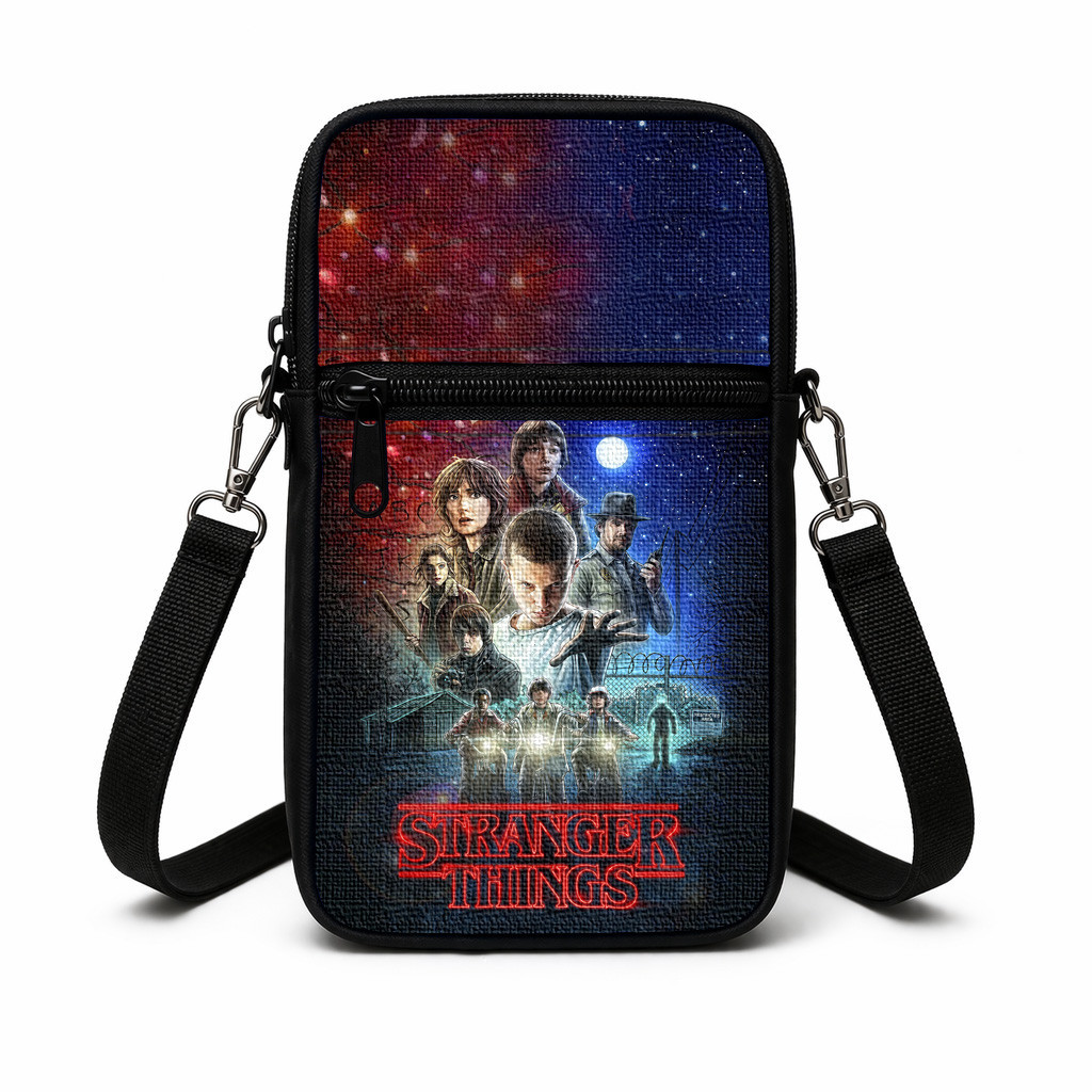 Дитяча сумка через плече з принтом Stranger Things, 19×10×5 см