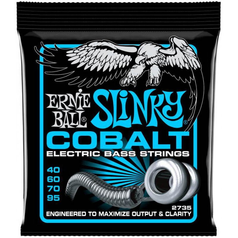 Струны для бас-гитары Ernie Ball 2735 Cobalt Extra Slinky 4-Strings Bass 40/95