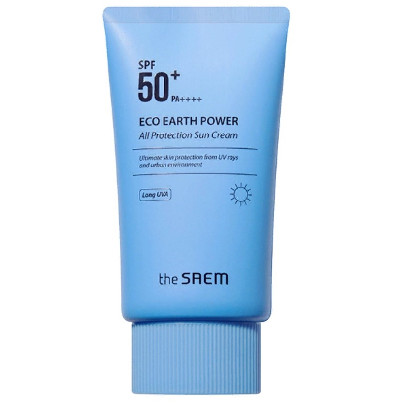 Сонцезахисний крем The Saem Eco Earth Power All Protection Sun Cream SPF50+ PA++++ 50 г (8806164162613)