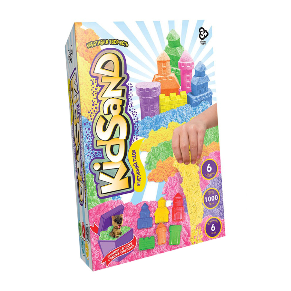 Кинетический песок "KidSand" Danko Toys KS-04-10U-15U коробка 1000 гр Вид 1