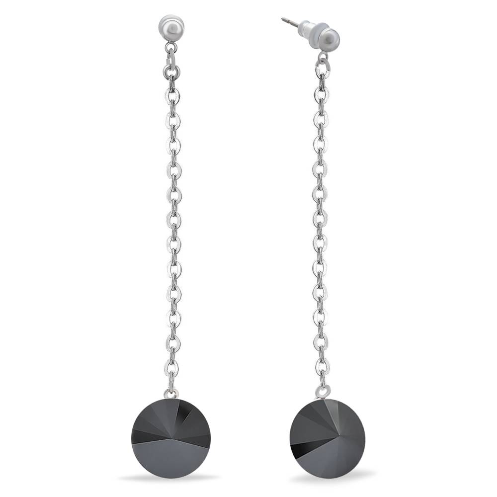 Сережки KOBI Rivoli Kolo на ретиск 12 мм зі Swarovski (7740-1074-16-32)