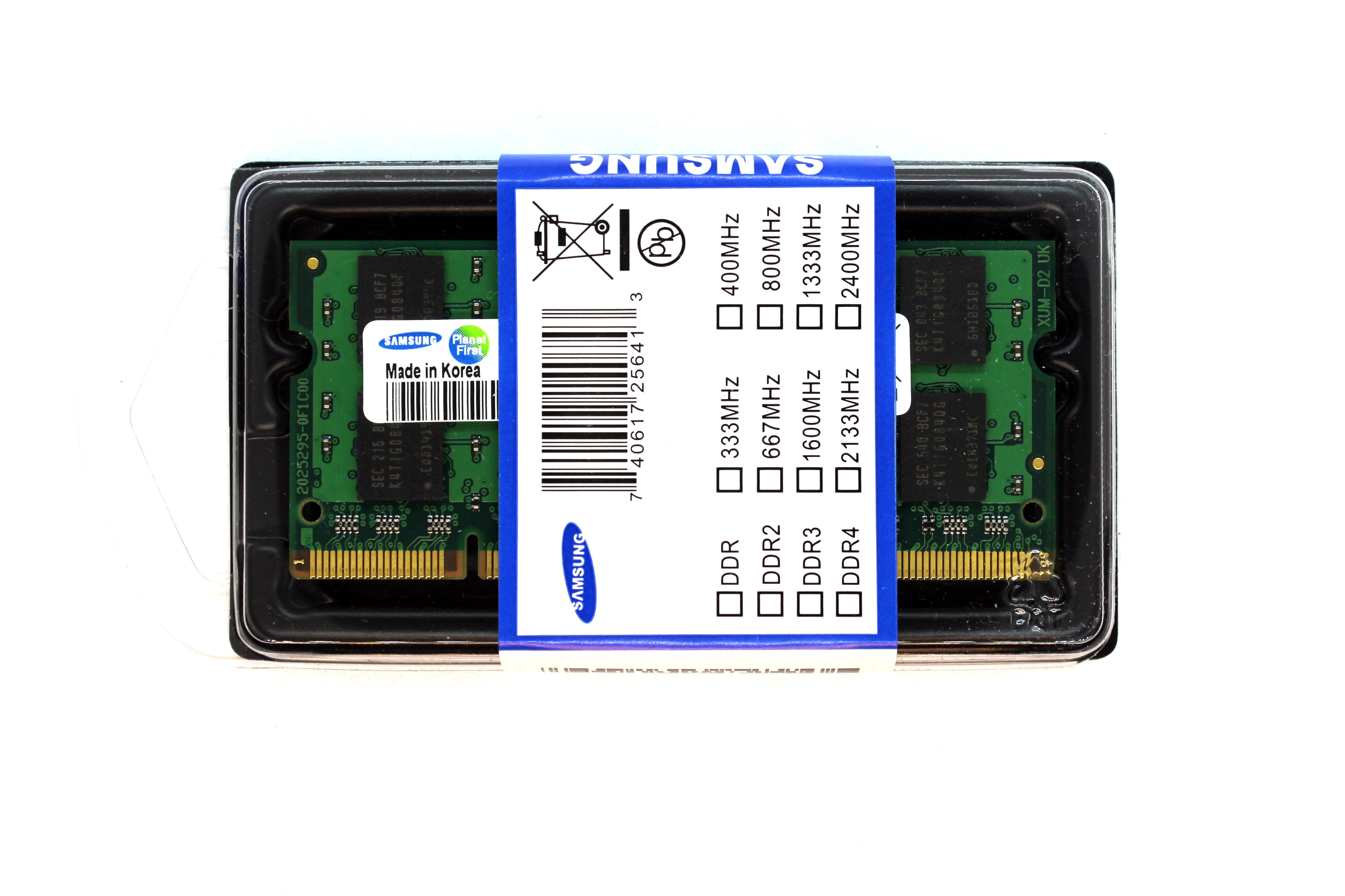 Оперативная память Samsung SODIMM DDR2-800 2048MB PC2-6400 (M470T5663QZ3-CF7)