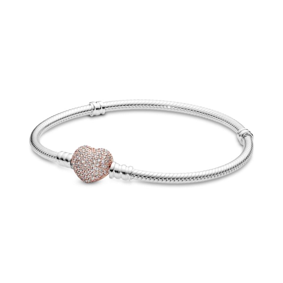 Браслет с застежкой-сердцем с паве No Brand 586292CZ 18 см (2545089729)