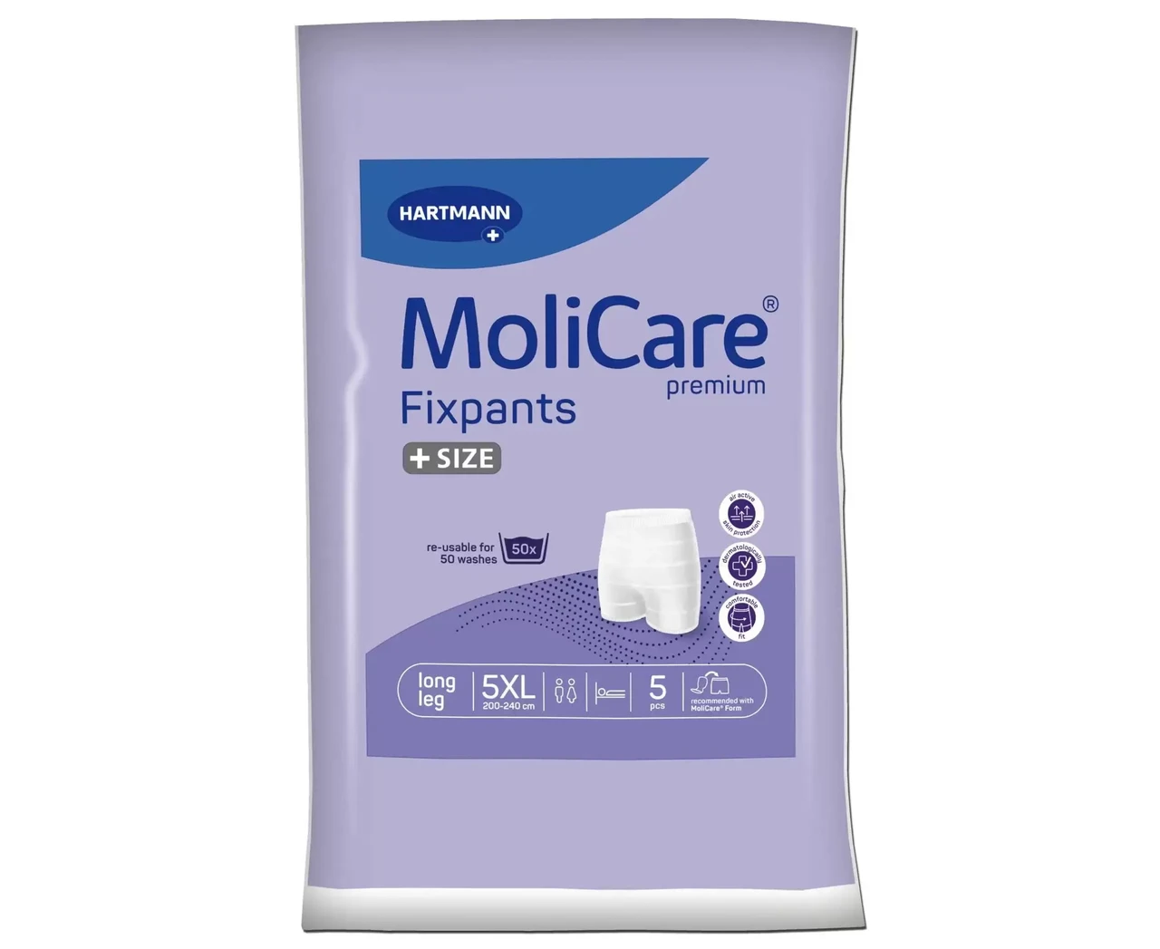 Штанишки бариатрические для фиксации прокладок Paul Hartmann molicare premium fixpants удлиненные 5 шт 5XL