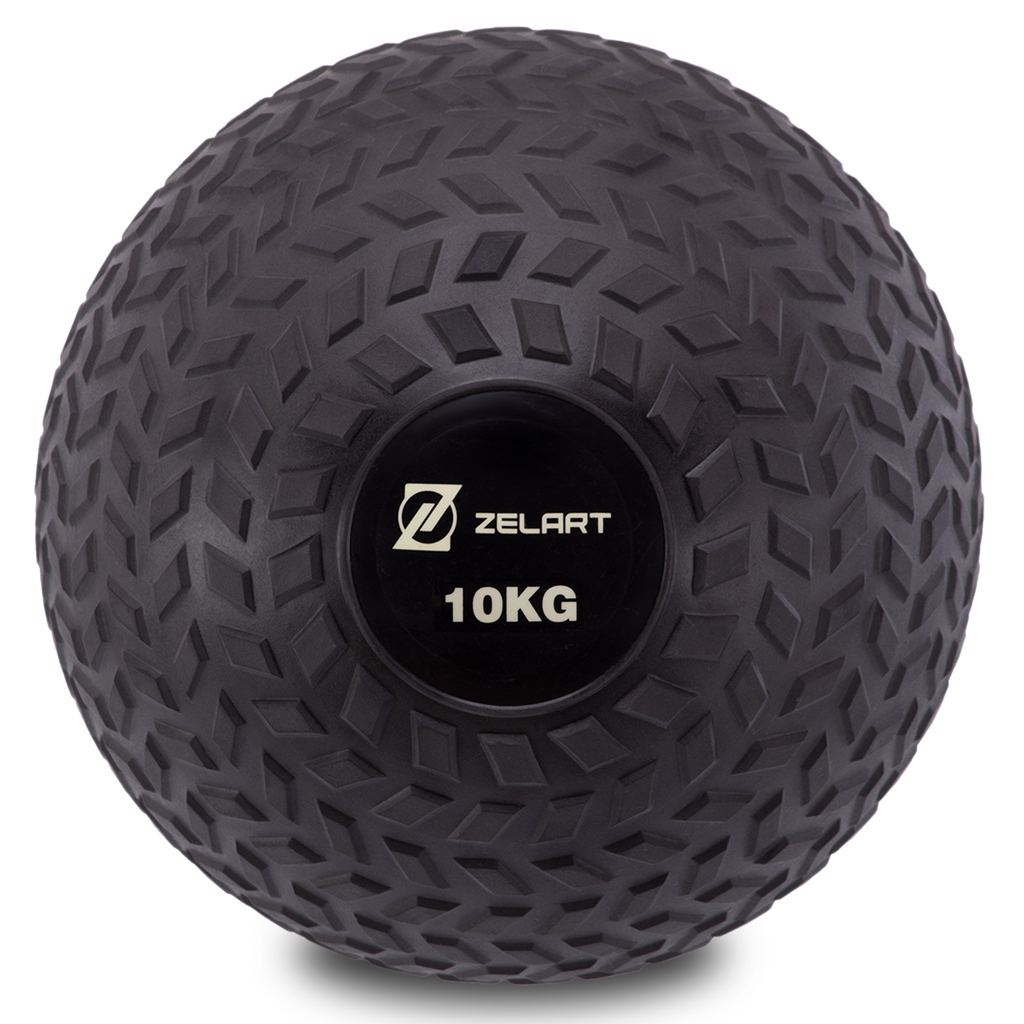 Мяч набивной слэмбол для кроссфита рифленый Record SLAM BALL FI-7474-10 10кг черный