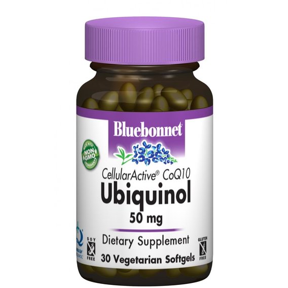 Коэнзим Bluebonnet Nutrition Cellular Active Ubiquinol 50 mg 30 Veg Softgels