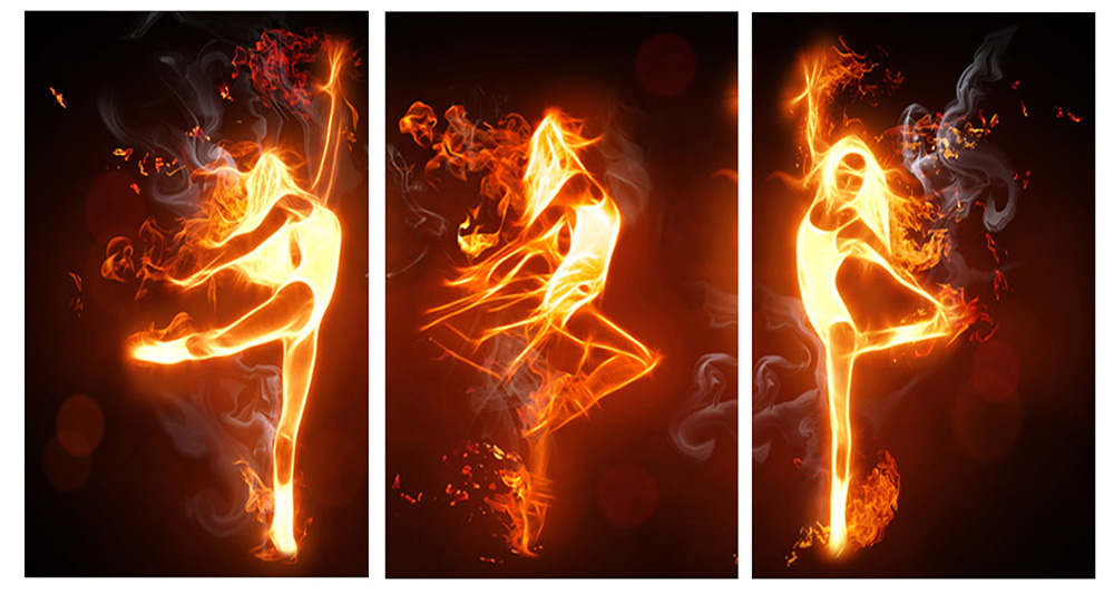 Модульная картина Декор Карпаты 100х53 см Огненная девушка (M3-t154)