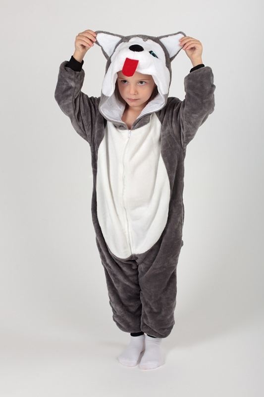 Пижама кигуруми детская Jamboo Хаски 110 см Разноцветный (J401555)