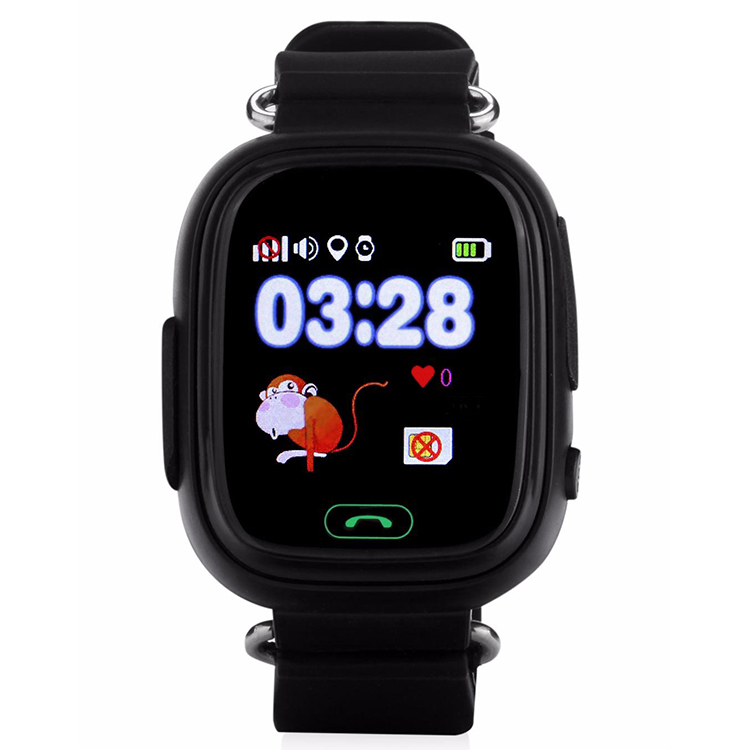 Детские умные часы-телефон с GPS трекером Smart Watch Q90 Чёрные