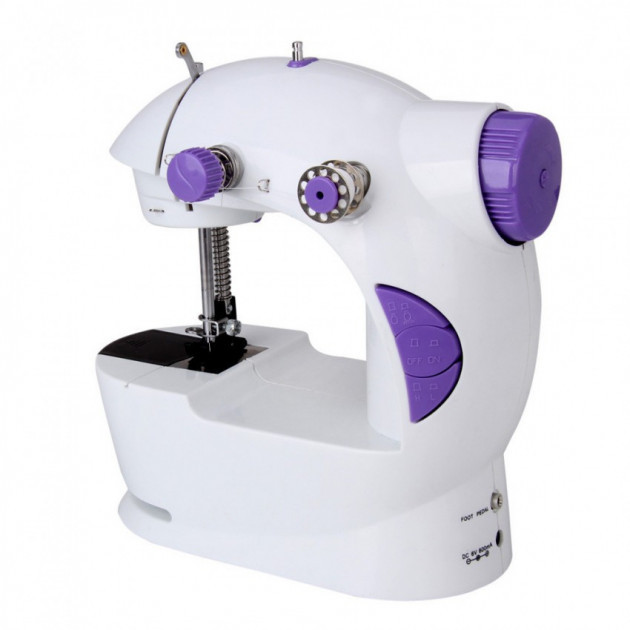 Швейная машинка мини UTM Sewing machine 201 220V и педалью Белый