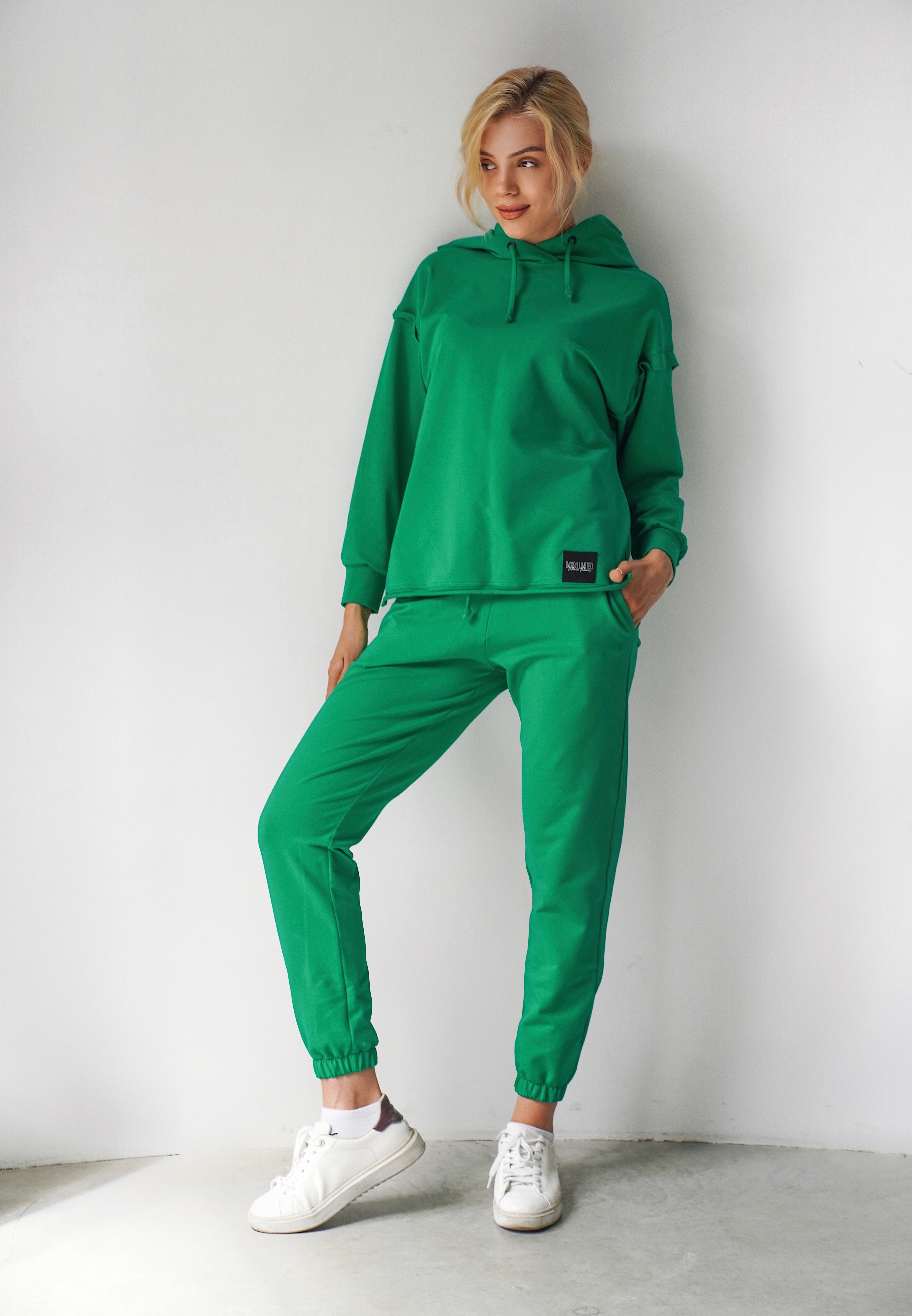 Женский летний спортивный костюм с капюшоном indigo.limited ID 125 Зелёный XXL