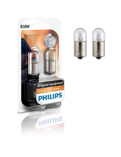 Автолампа ук. PHILIPS 12814B2 R10W 12V 10W BA15s 2pcs. blister