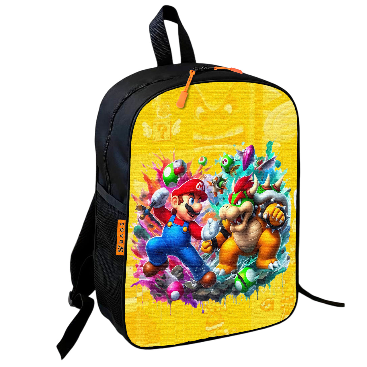 Дитячий шкільний рюкзак Super Mario 36×27×13 см, водонепроникний, різнокольоровий — арт. 2391243758