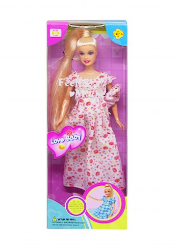 Беременная кукла Defa (платье в цветочек) 6001