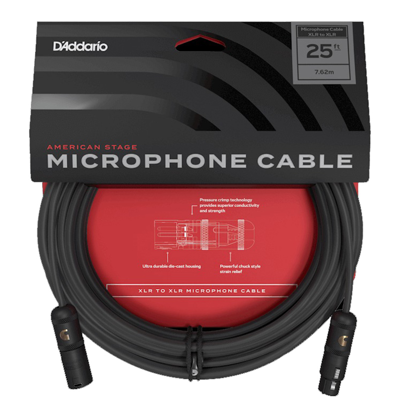Кабель микрофонный D'Addario PW-AMSM-25 American Stage Series Microphone Cable 7.62m (25ft) 
