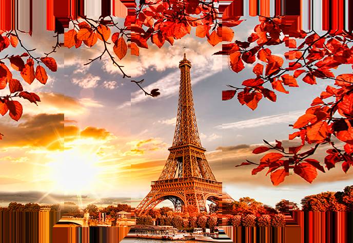 Модульна Картина Декор Карпати s700 120х80см Париж восени (hub_IXFl26973)