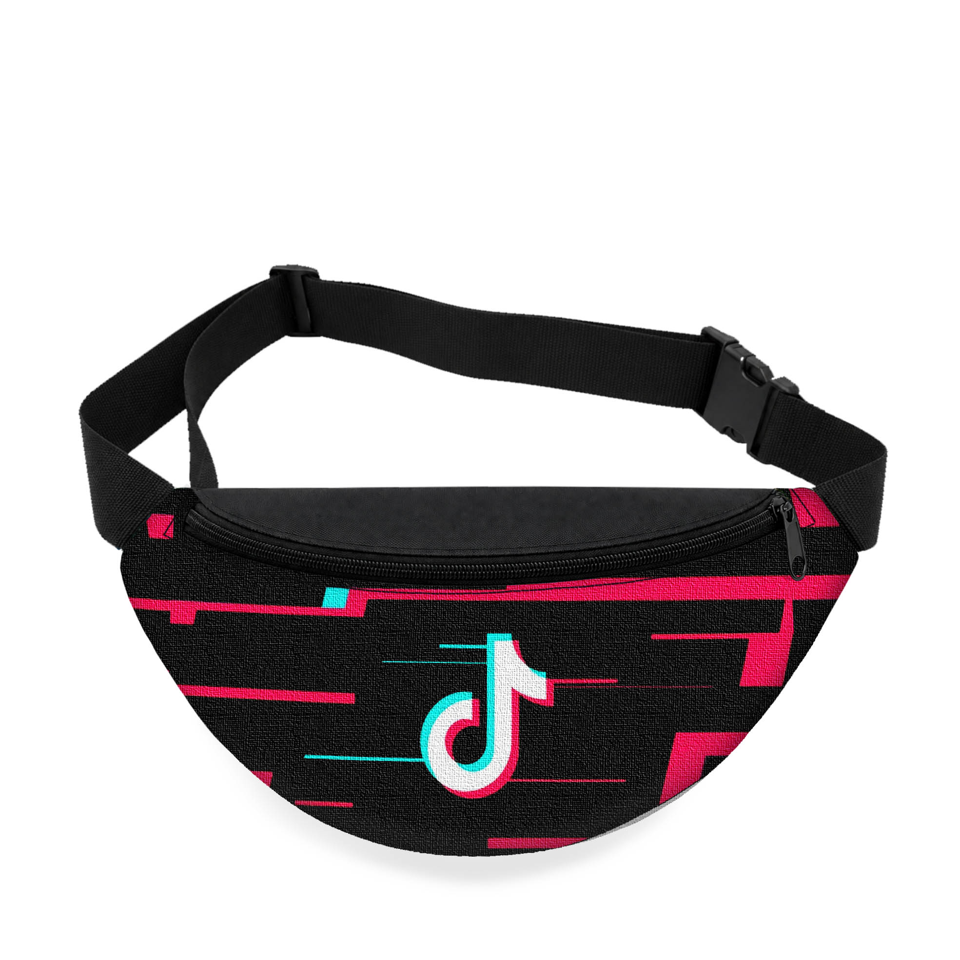 Дитяча сумка-бананка TikTok 32×15×7,5 см, чорна