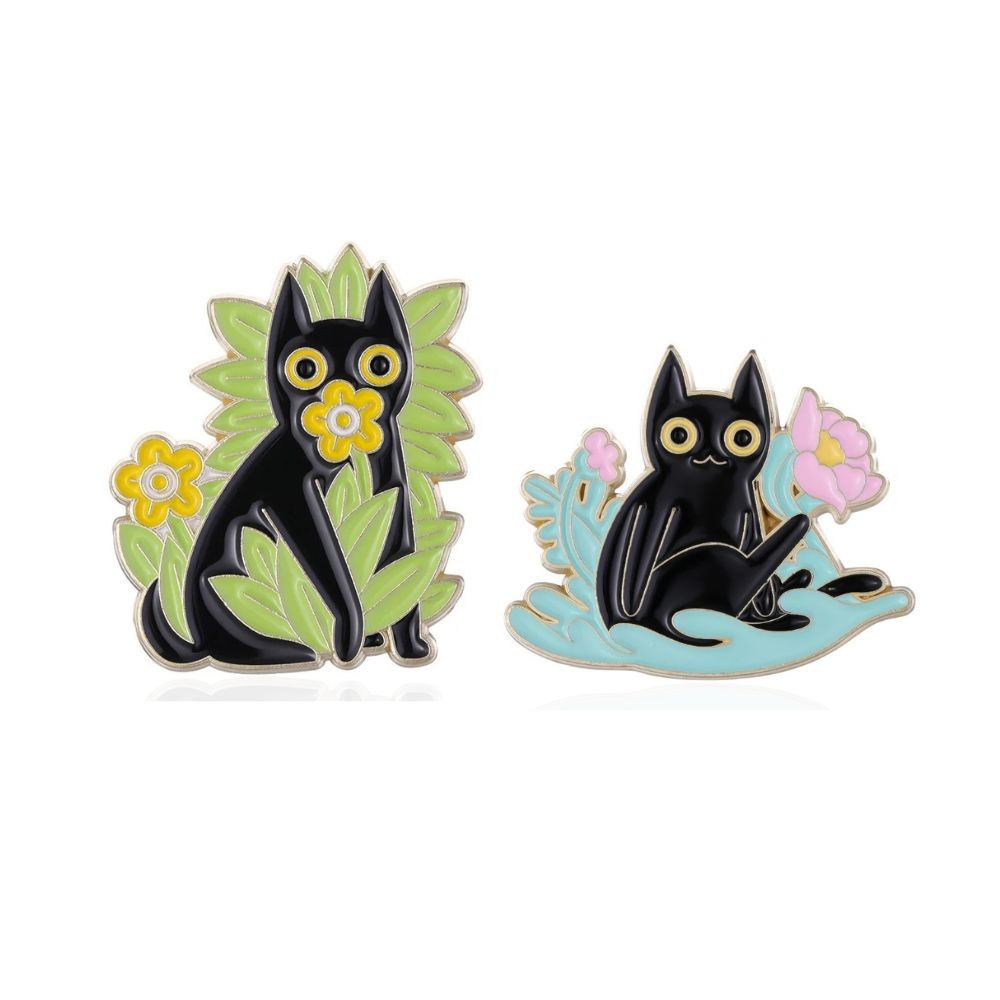 Комплект значков-пинов BROCHE Коты Разноцветный 2 шт BRGV114600