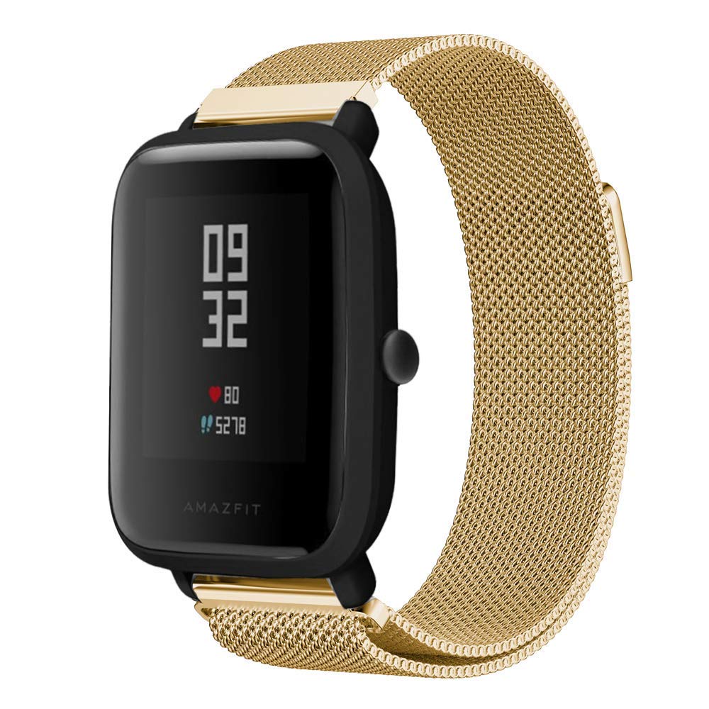 Ремінець BeWatch міланська петля для Xiaomi Amazfit BIP Золото (1010228)
