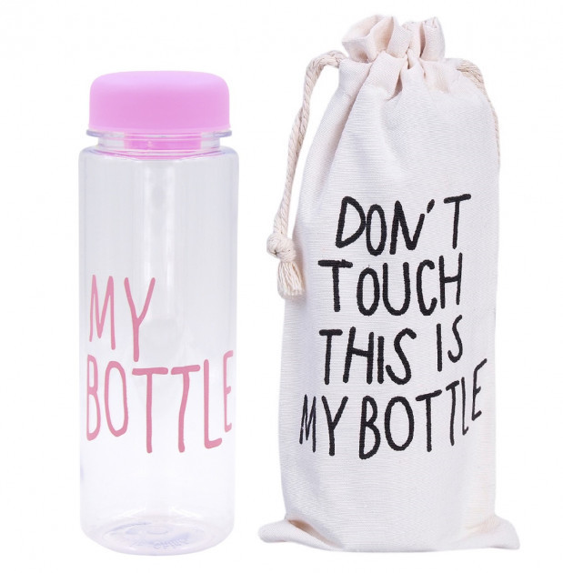 Бутылка для воды My bottle 500 мл + чехол Розовая