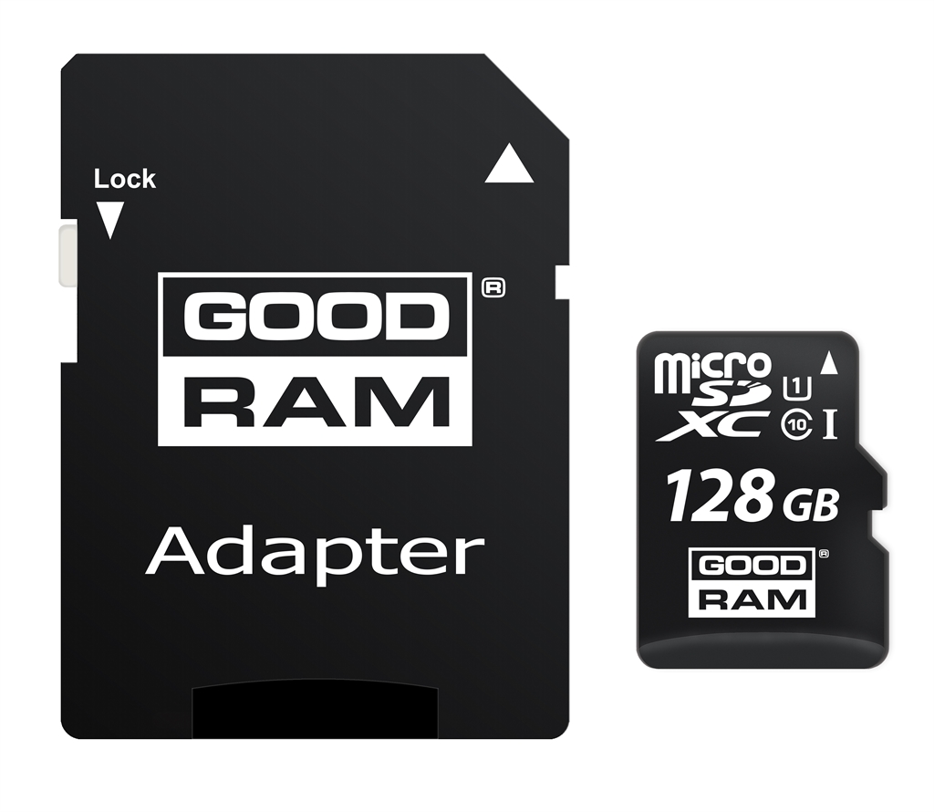 Карта пам'яті MicroSDXC 128GB UHS-I Class 10 Goodram + SD-adapter (M1AA-1280R12)