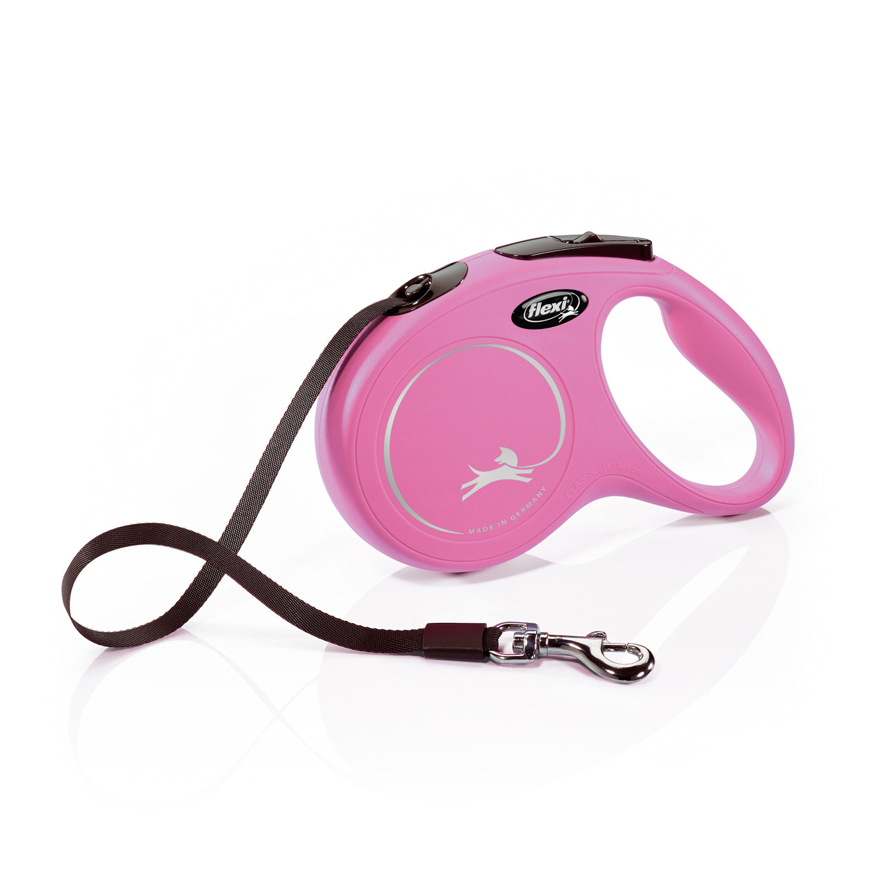 Поводок рулетка для собак Flexi New Classic М 5 м до 25 кг розовый