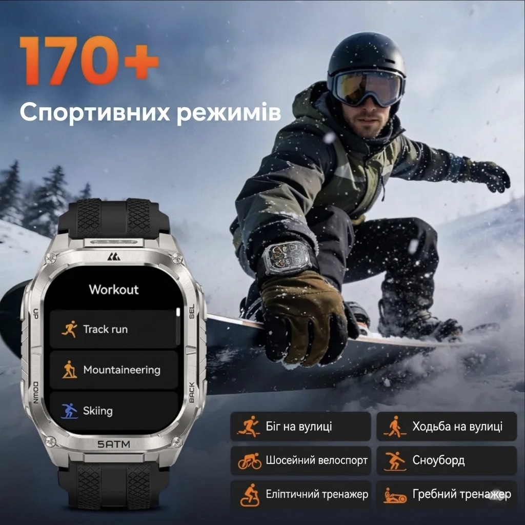 Тактичний Kospet Tank M4C Silver — фото 5