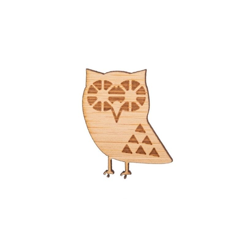 Брошь-значок BROCHE Сова Даффна коричневая BRGV112670