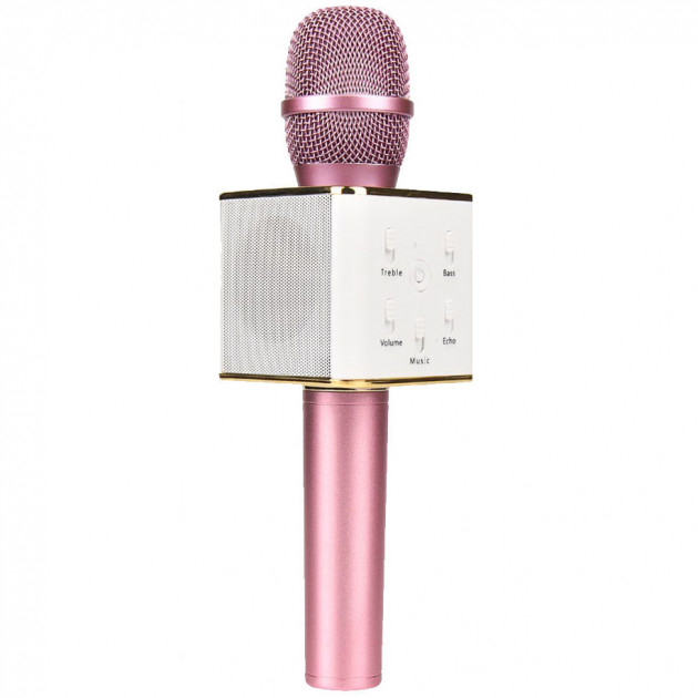 Портативный Bluetooth микрофон-караоке Q7 MS Розовый (987415)