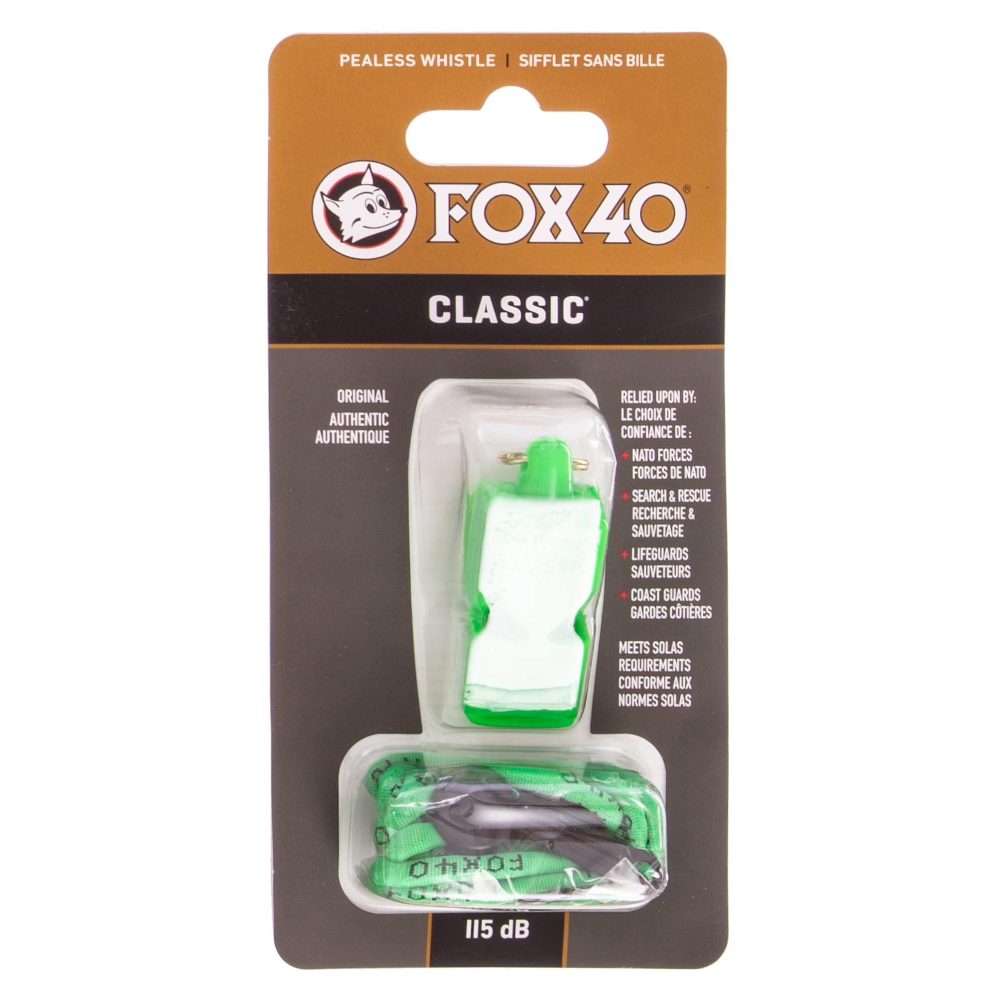 Свисток судейский пластиковый FOX40-CLASSIC Зеленый